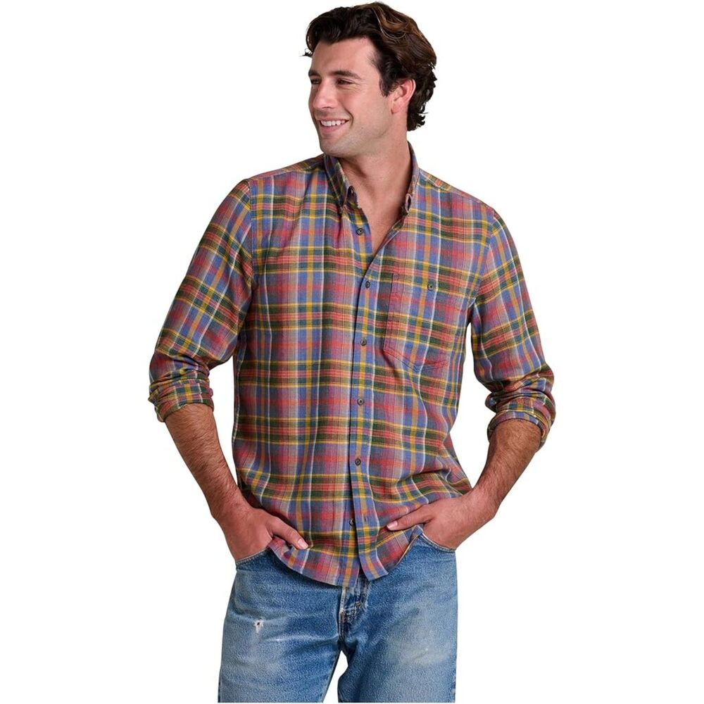 Men's Toad & Co Airsmyth Long Sleeve Plaid Shirt M NWT